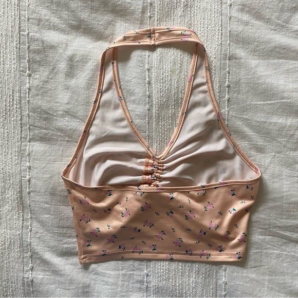 Floral Halter Cropped Top (XS) - Shein - Sunshine Ready! - Picture 2 of 4